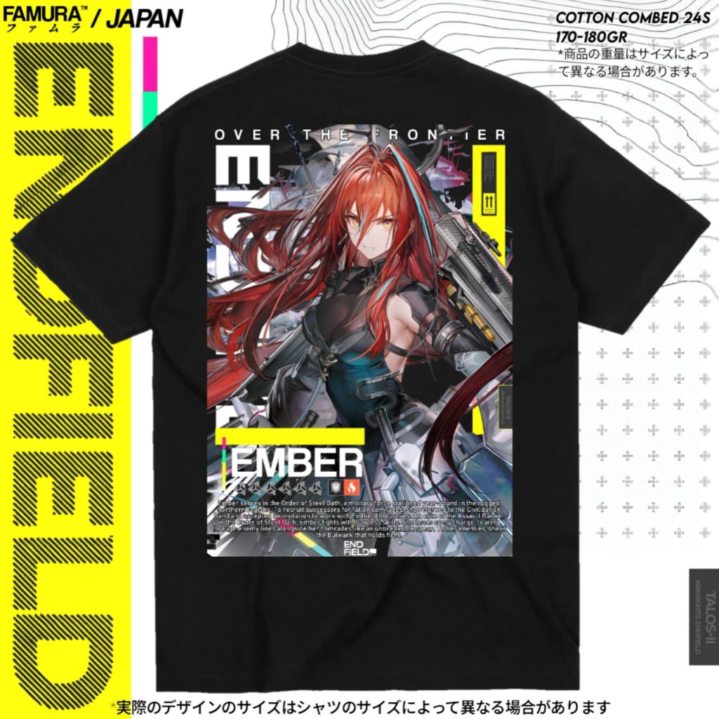 FAMURA T-Shirt / Kaos Game Baju Ember Arknights Endfield