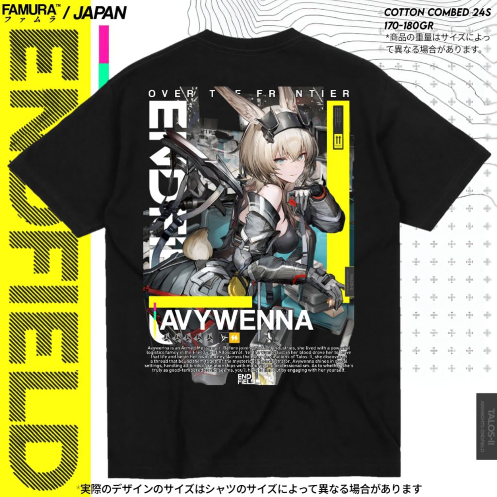 FAMURA T-Shirt Kaos Game Baju Avywenna Arknights Endfield