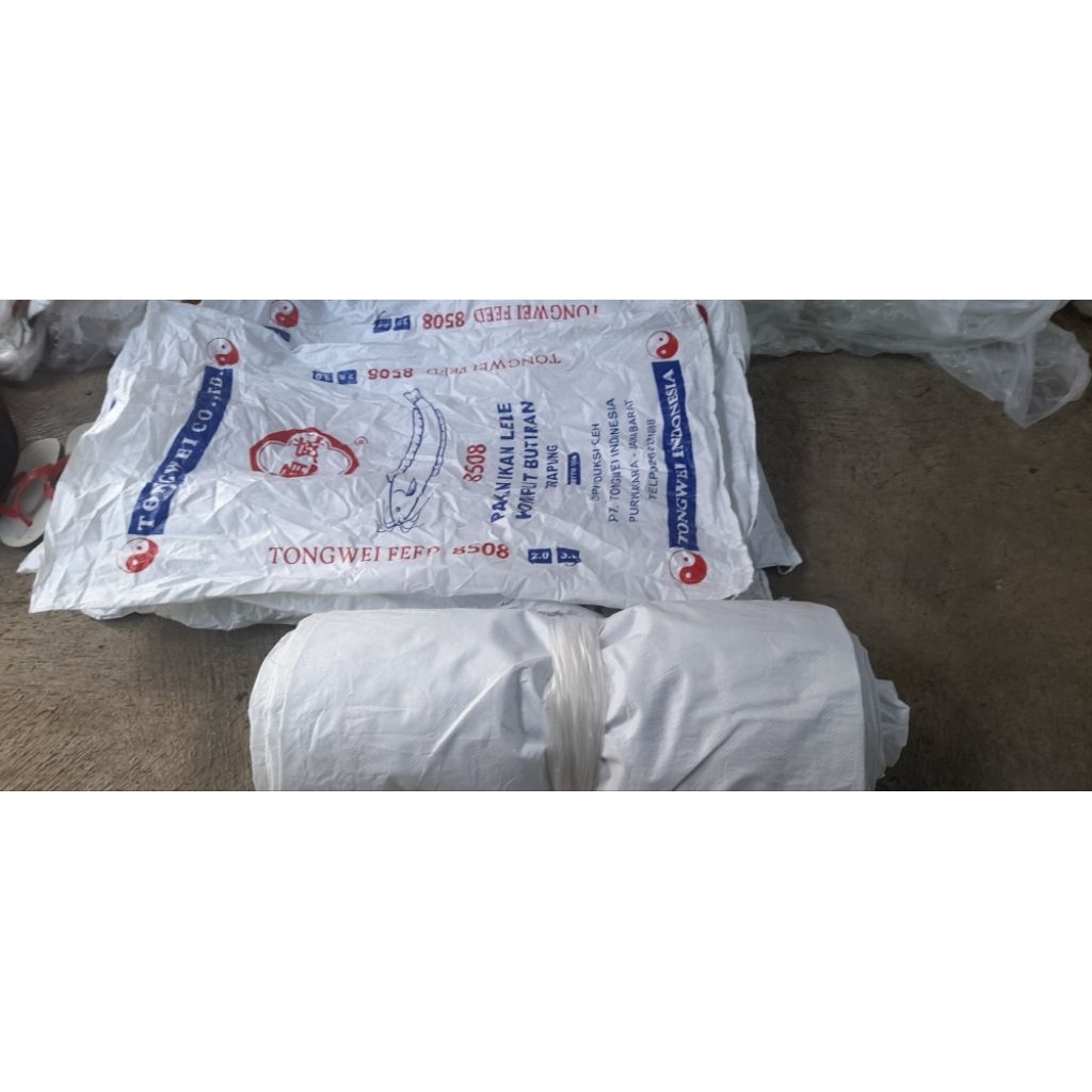 karung baru bekas pakan ikan uk"50×100m untuk padi muat 65kg