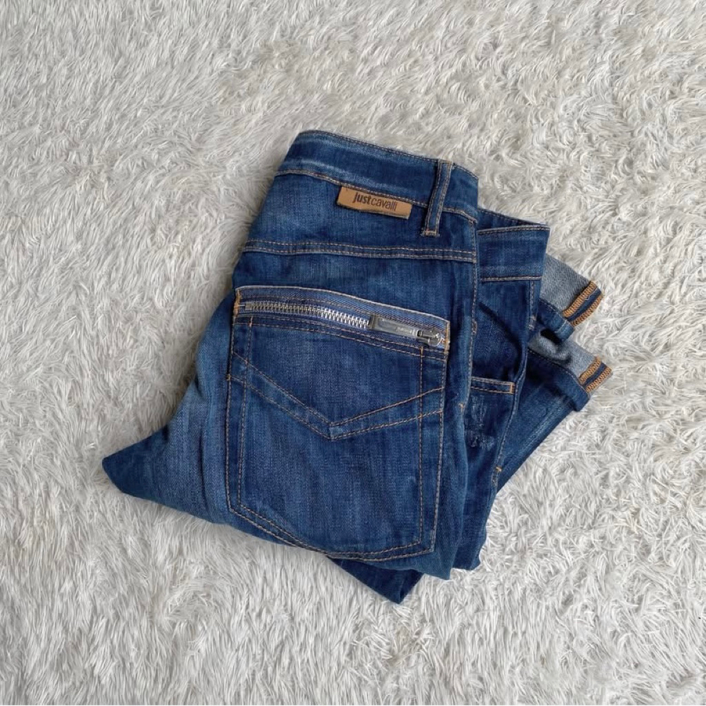 Just Cavalli Slim Jeans Wash Blue Denim