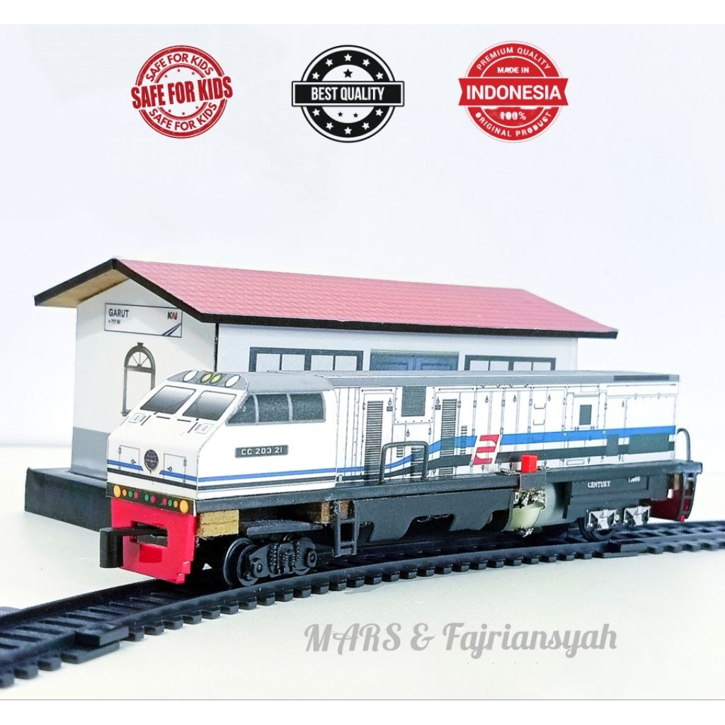 Kereta Api Indonesia CC203 Dishub Rel Ouval Stasiun
