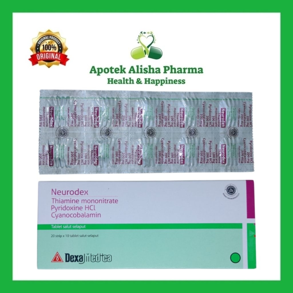 Neurodex Box isi 200 dan Strip isi 10 Tablet Vitamin B Complex