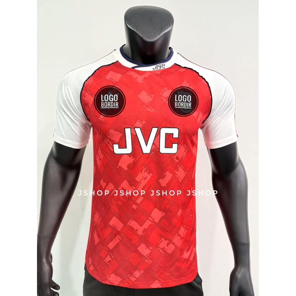 JERSEY BAJU BOLA RETRO ARSENAL HOME 1990 JERSEY BOLA RETRO BLOKCORE 1990