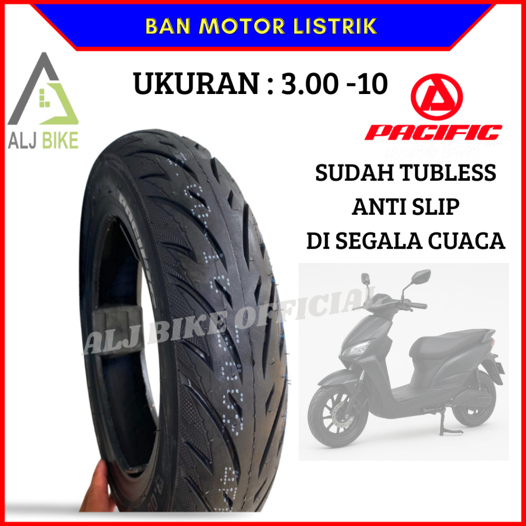 Ban Luar Motor Listrik TUBLESS U WINFLY EXOTIC GODA VESPA PACIFIC Ukuran 300-10 – Kualitas Premium &