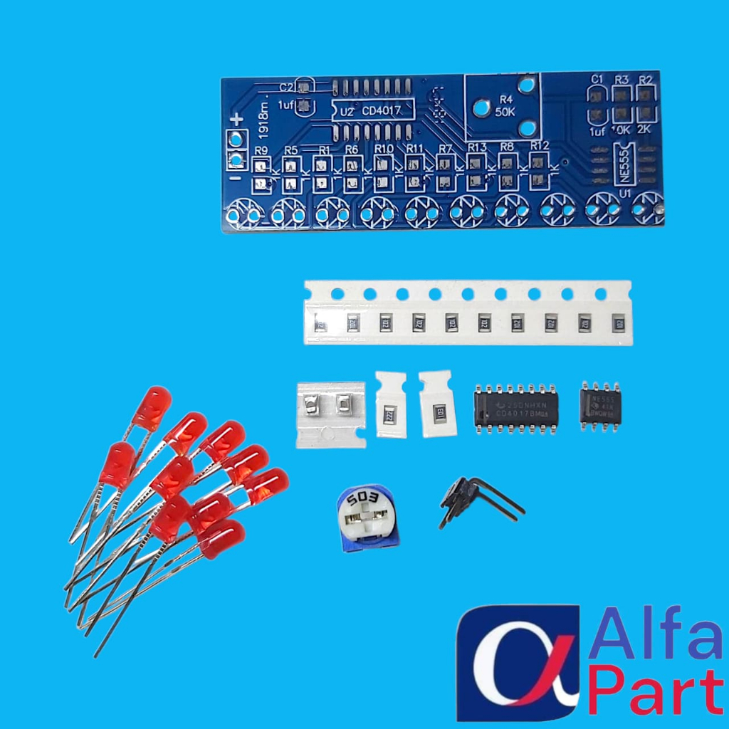 KIT DIY NE555 CD4047 MODUL LAMPU LED BERJALAN WATER FLOW LIGHT