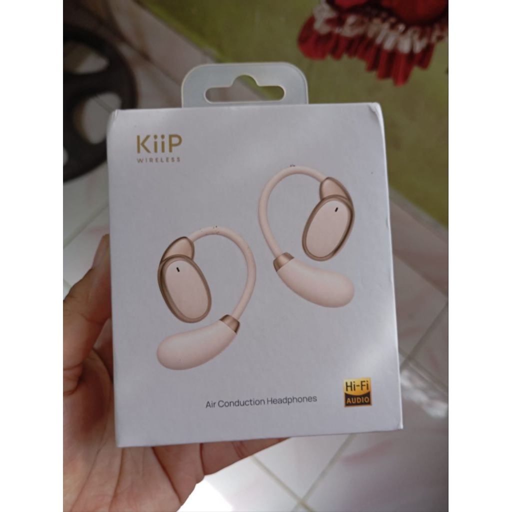 KiiP DTH5 Pro OWS Open Ear TWS Bluetooth Earphone - Hitam, Beige, Ungu, Pink