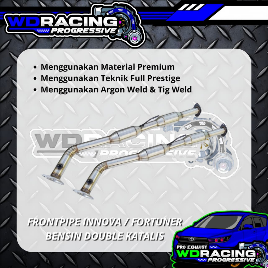 FRONTPIPE INNOVA / FORTUNER BENSIN DOUBLE KATALIS