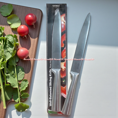 Culinart 8inch Slicing Knife 8inch Pisau Pengiris 20cm Stainless Steel Anti Karat Silver Krischef Kr