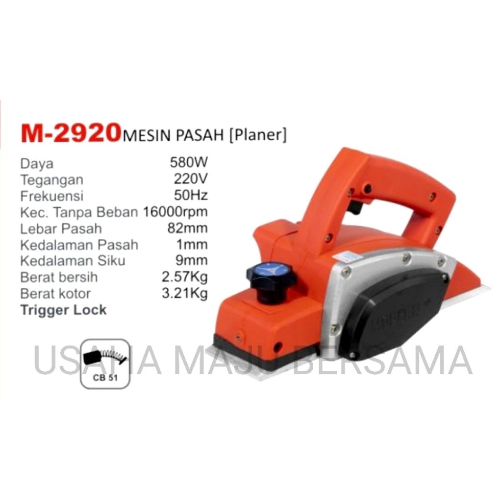 MESIN PASAH/PLANER MODERN M-2920 MERAH