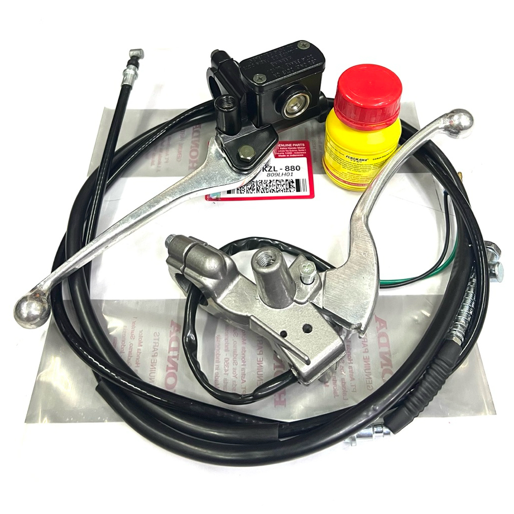 Master Rem Atas Assy Sepaket Beat Karbu +Minyak Rem (Hitam)+ Dudukan Spion Kiri + Handle Rem + Kabel