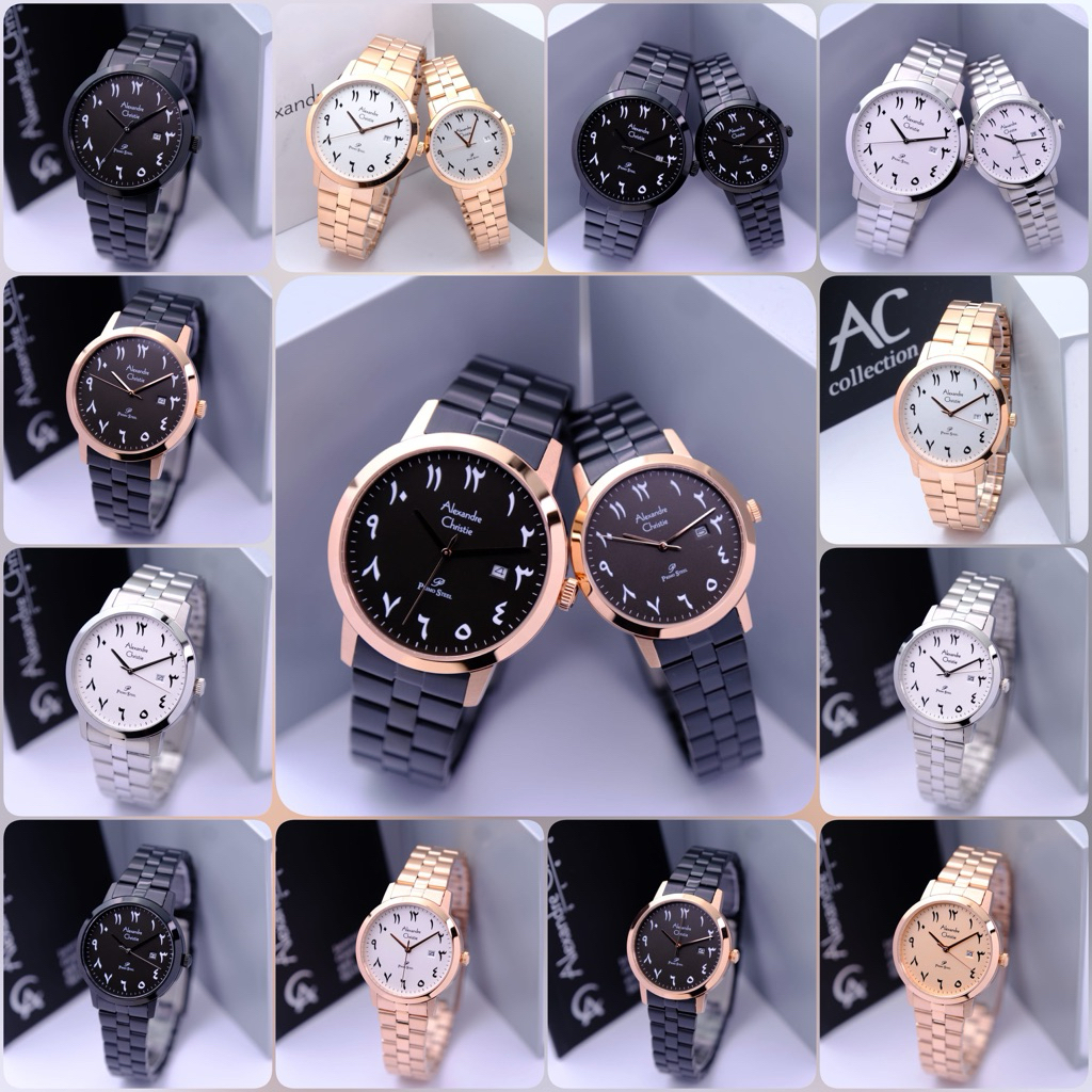 FREE BATRAI COD JAM TANGAN PRIA WANITA ALEXANDRE CHRISTIE AC1007 / AC 1007 ANGKA ARAB ORIGINAL GARAN