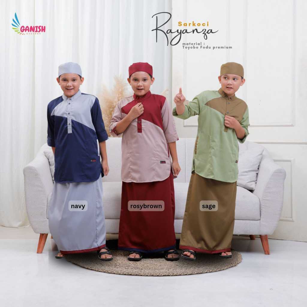 NEW KOKO SET SARUNG CELANA ANAK 3IN1 SARKOCI RAYANZA BY GANISH GALLERY