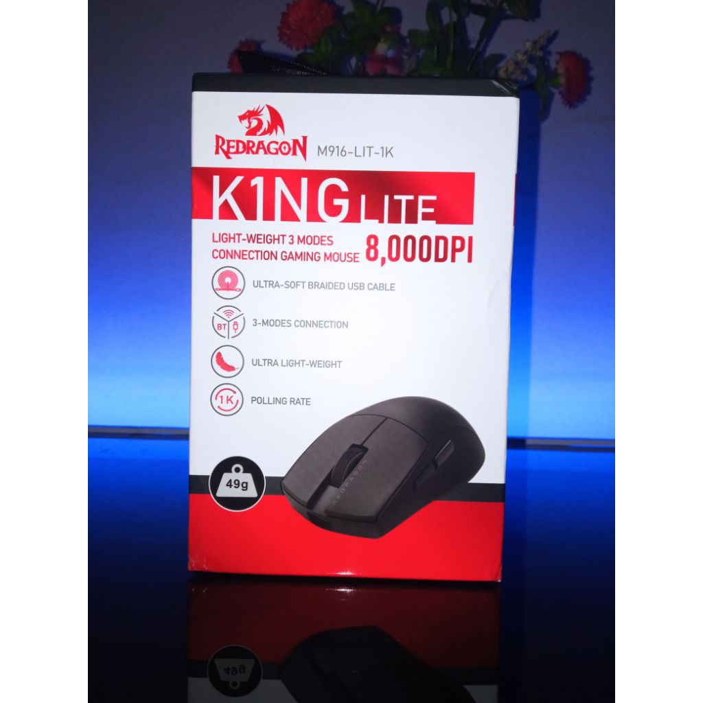 BNIB: Red Dragon M916-LIT-1K 3 Connection Gaming Mouse