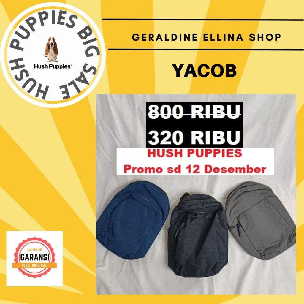 Tas body bag pria Hush Puppies original SALE seri YACOB 100% ORI