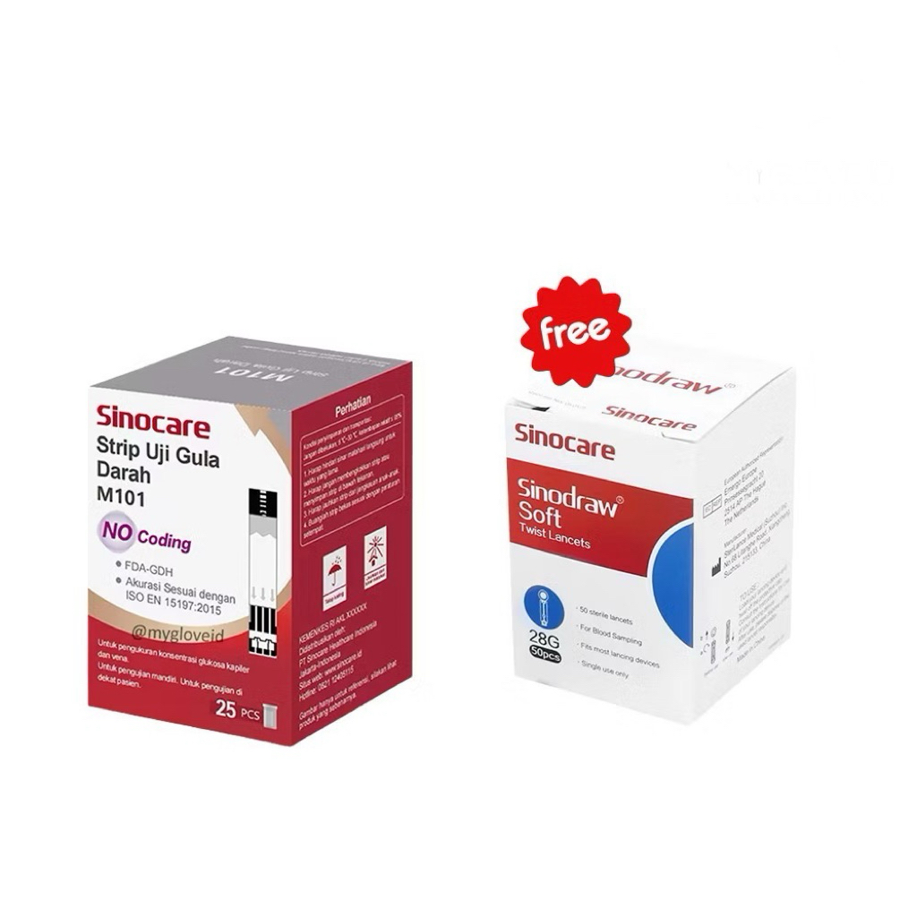 Sinocare Strip Gula Darah M101 Test Strip Gula Darah