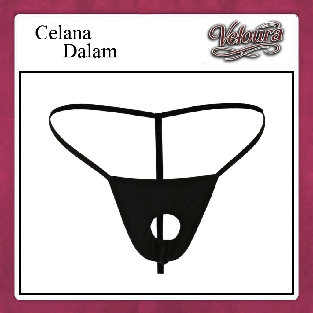 Veloura Celana Dalam Pria / G string / Gstring Open Crotch / Berlubang - Hollo