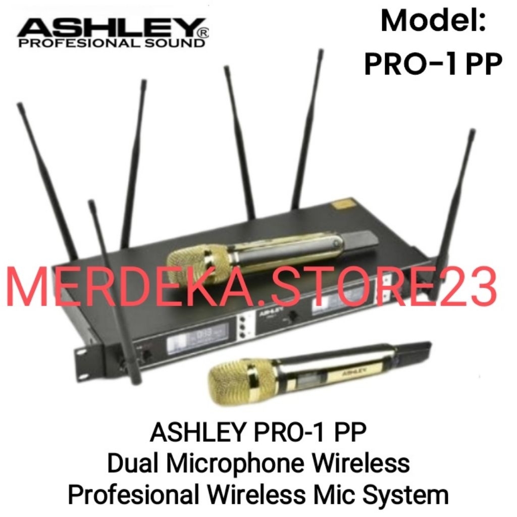NEW Microphone Wireless ASHLEY PRO 1 PP | ASHLEY PRO1 PP | ASHLEY PRO-1 PP Mic Wireless Pegang Handh