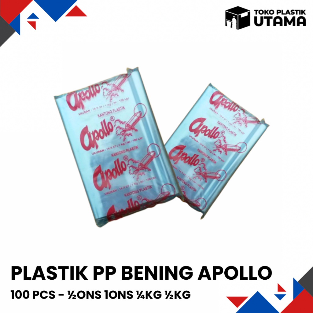 Plastik Bening Kiloan Apollo Kantong Plastik 1/2ons 1ons 1/4kg 1/2kg