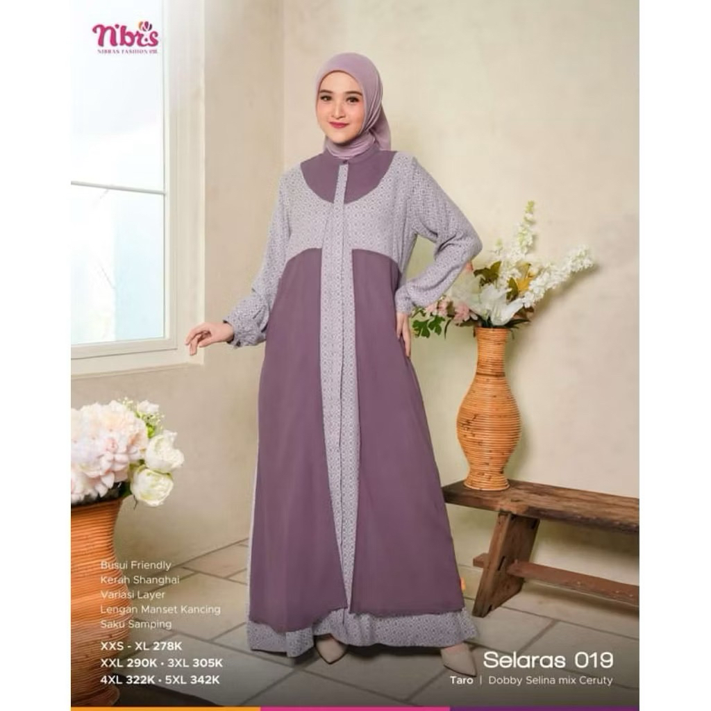 NIBRAS GAMIS TERBARU SELARAS 019 TARO_GAMIS NIBRAS DISKON TERMURAH_GAMIS NIBRAS TERBARU_GAMIS ELEGAN