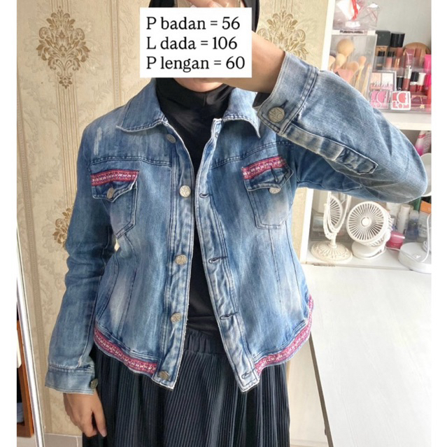 preloved outer jaket jeans denim zoya