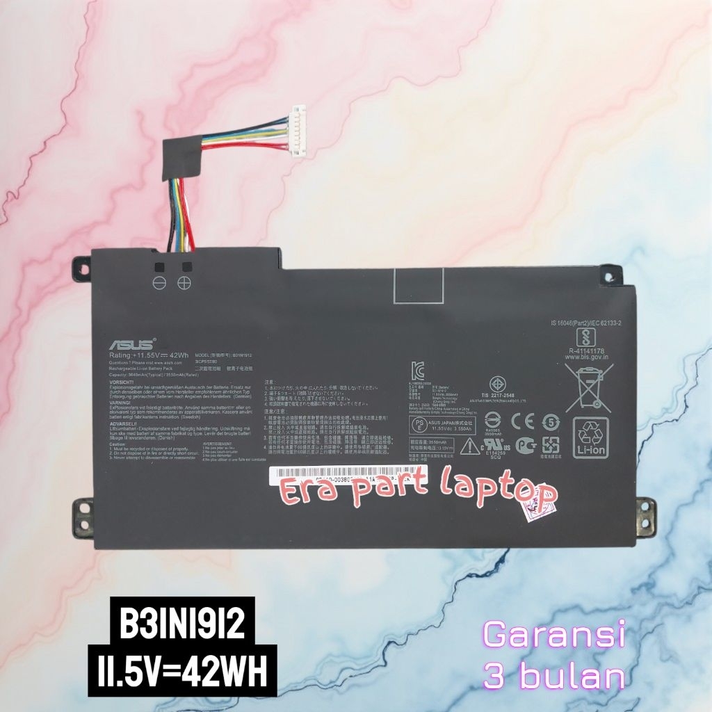 Battery Baterai ASUS VivoBook asus 14 E410M E410MA L410M L410MA E410KA F414MA B31N1912 ORG