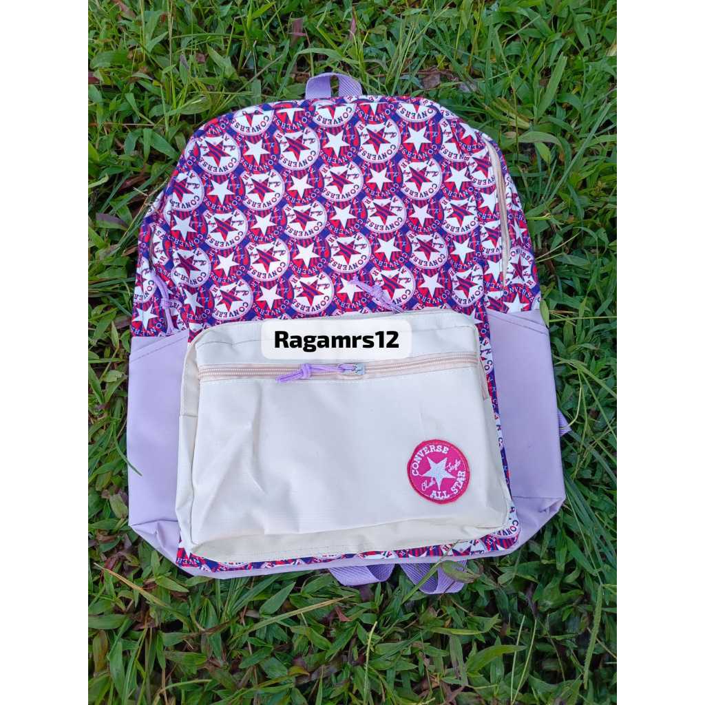 Tas Ransel Converse All Star Motif Pink/Tas Ransel Wanita Tas Ransel Converse All Star Motif Black/T