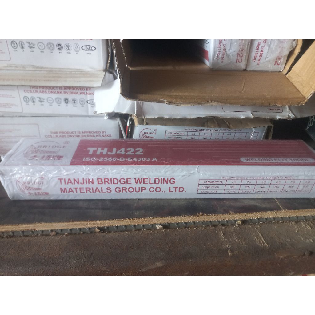 Kawat las elektroda Tianjin Bridge (Kawat Las BRIDGE THJ422 AWS.A5.1 E6013 - 4.0mm X 400mm)