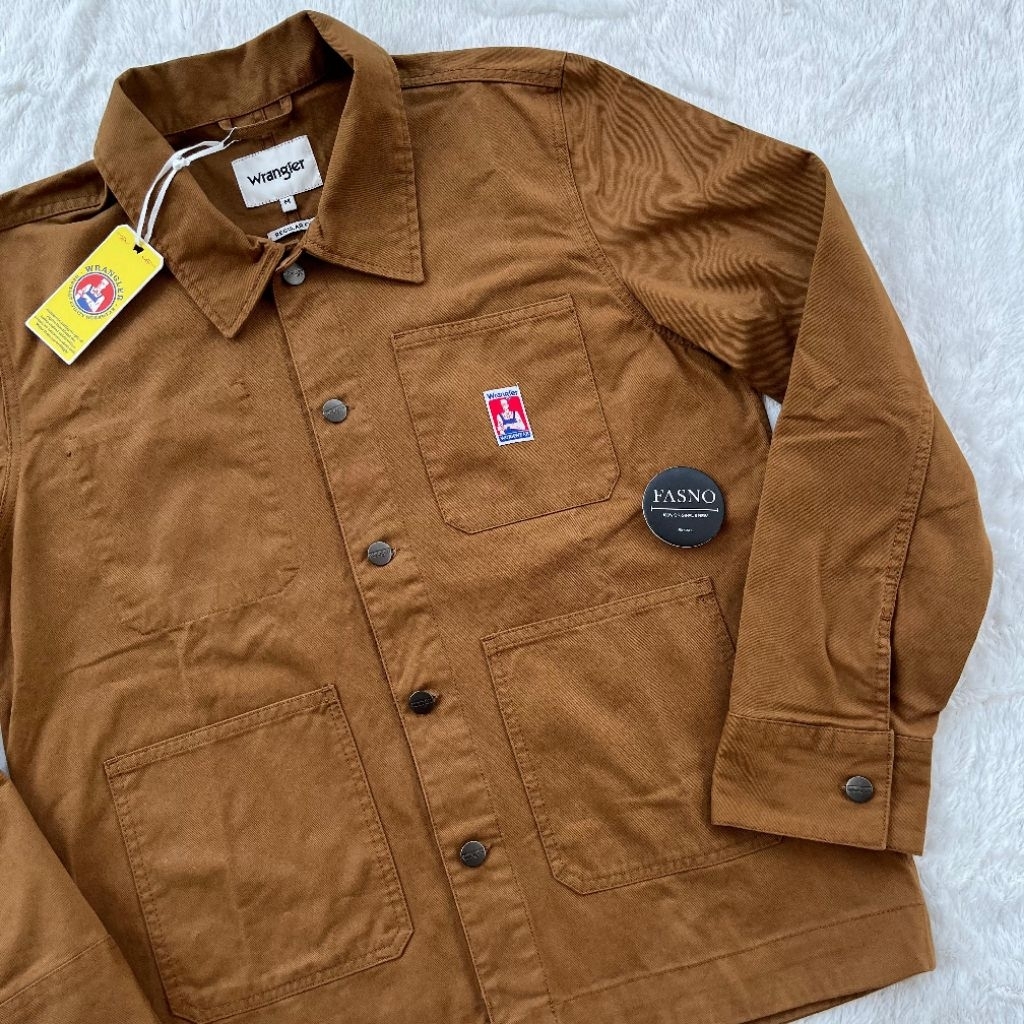 NEW & ORIGINAL Wrangler HERITAGE Special Series : BLAZE Trucker Jacket "Cotton Twill Canvas". Brown.
