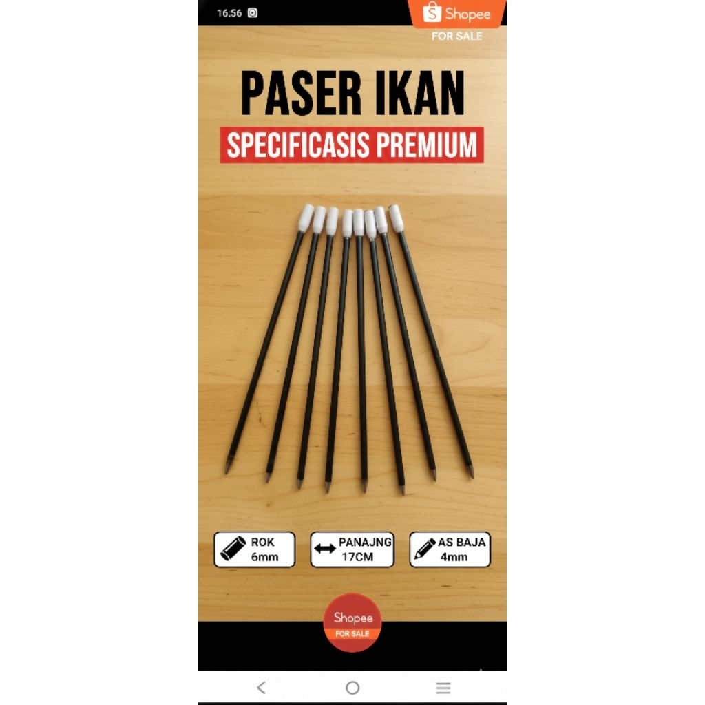 Paser Ikan Rok 6mm/6,3mm, As Baja 4mm Cocok Buat Cari Ikan
