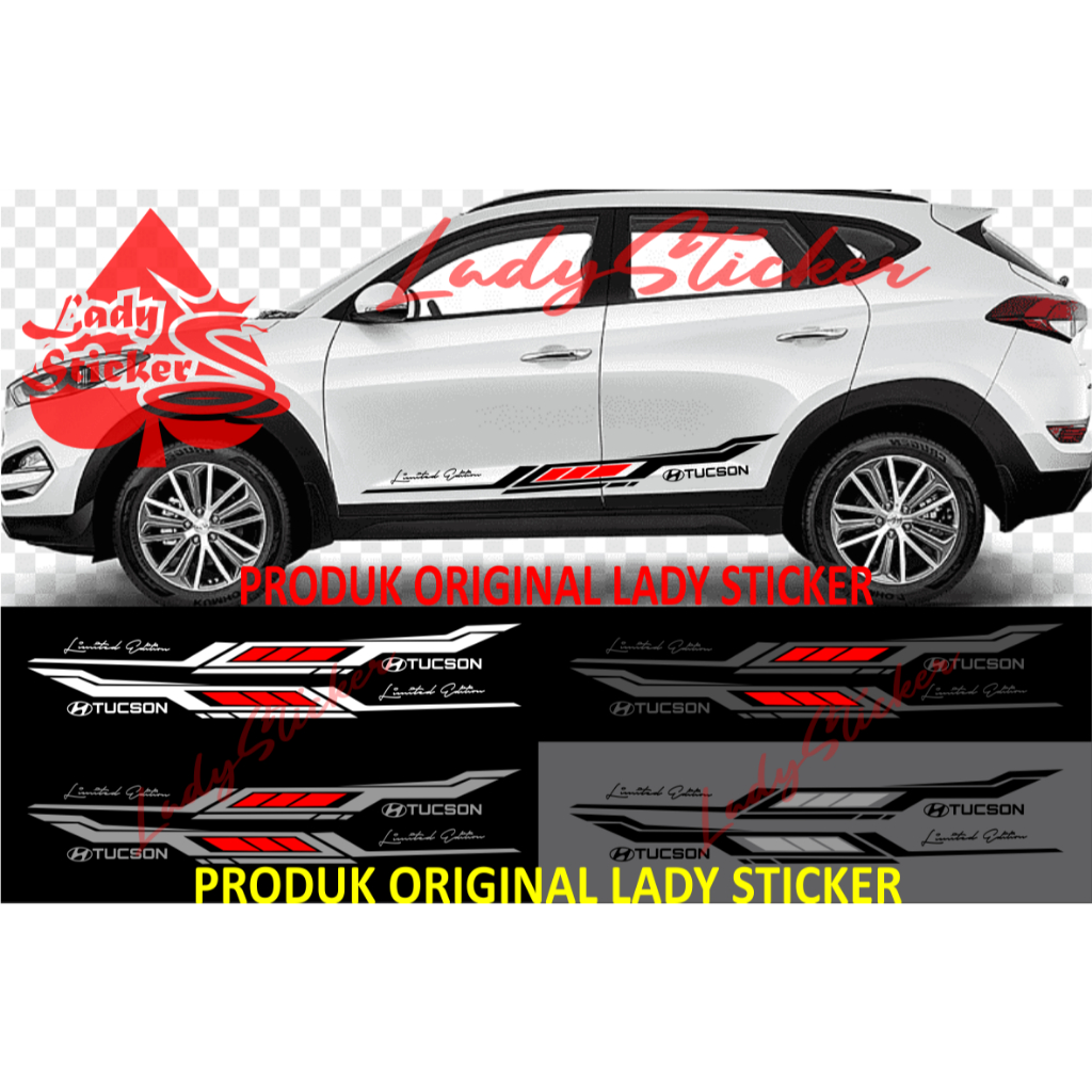 Cutting sticker mobil tucson sticker stiker mobil hyundai tucson