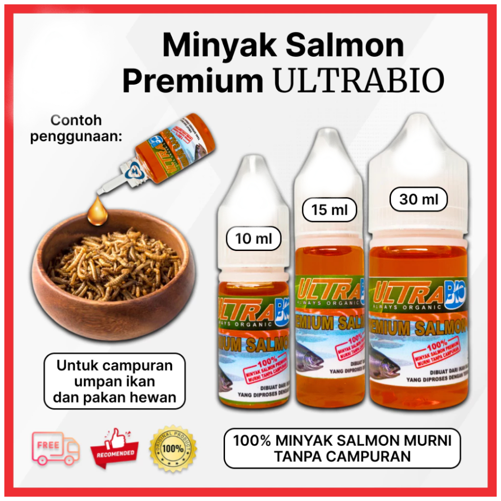 CAMPURAN UMPAN PANCING SALMON OIL PREMIUM - Attractant Perangsang Ikan Air Tawar Super Ampuh