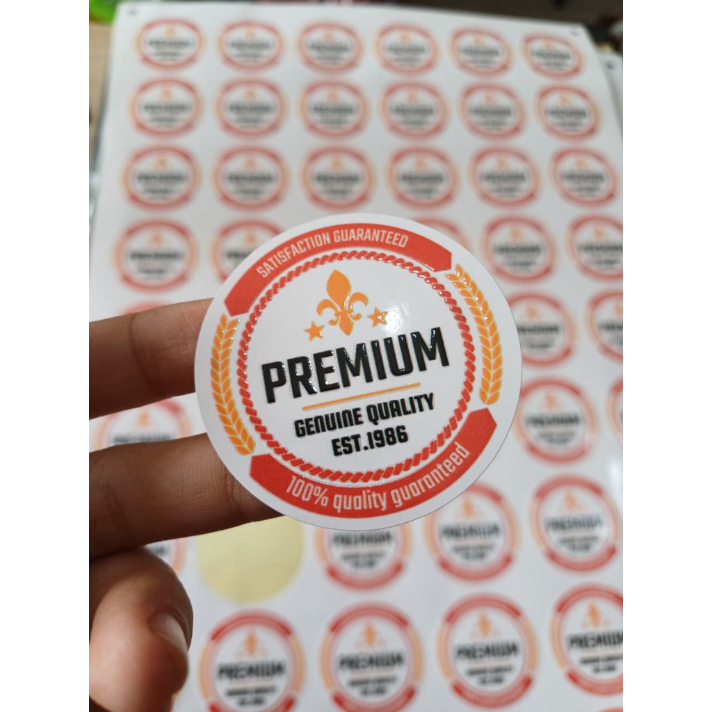 Sticker vinyl cetak UV