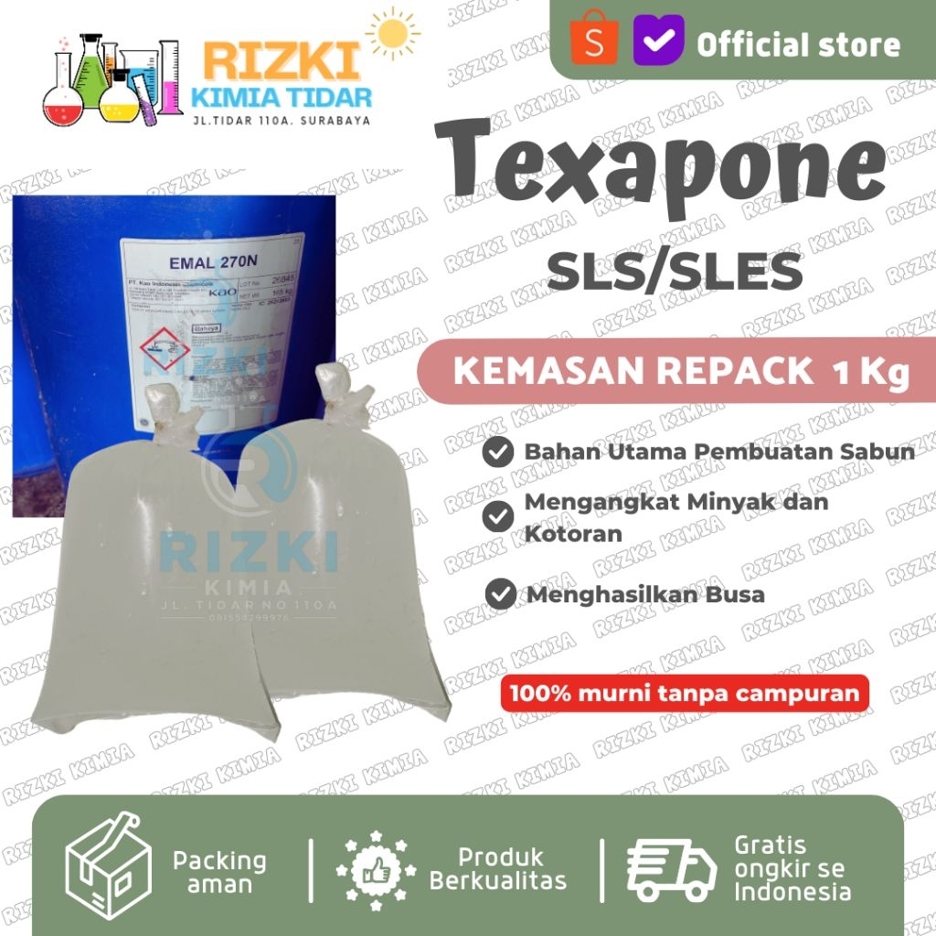 Texapon Emal 170n SLS SLES Bahan Sabun 1kg