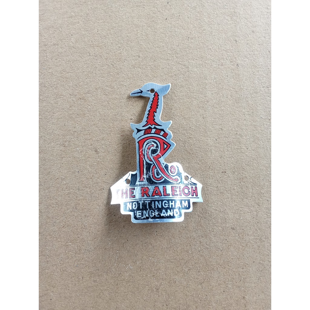 Emblem plat merk sepeda Raleich Nottingham