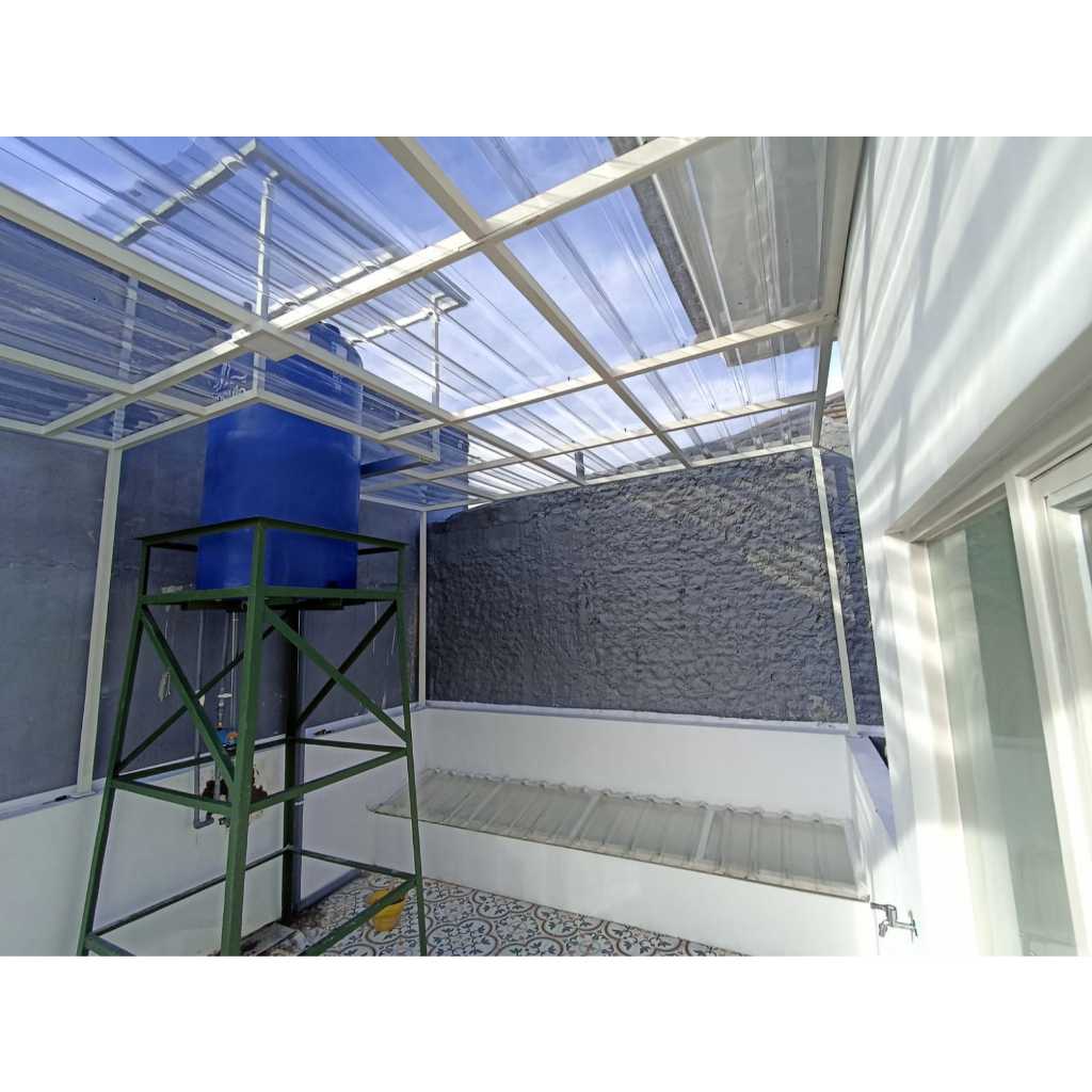 Kanopi solartuff transparan modern