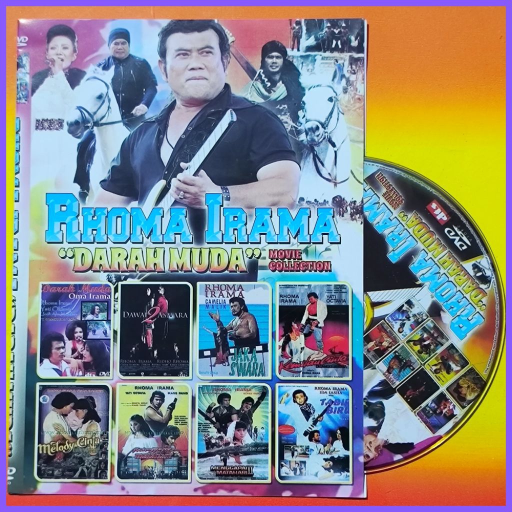 Kaset Film Indonesia Jadul Koleksi Rhoma Irama Pilihan Darah Muda Campuran 8in1