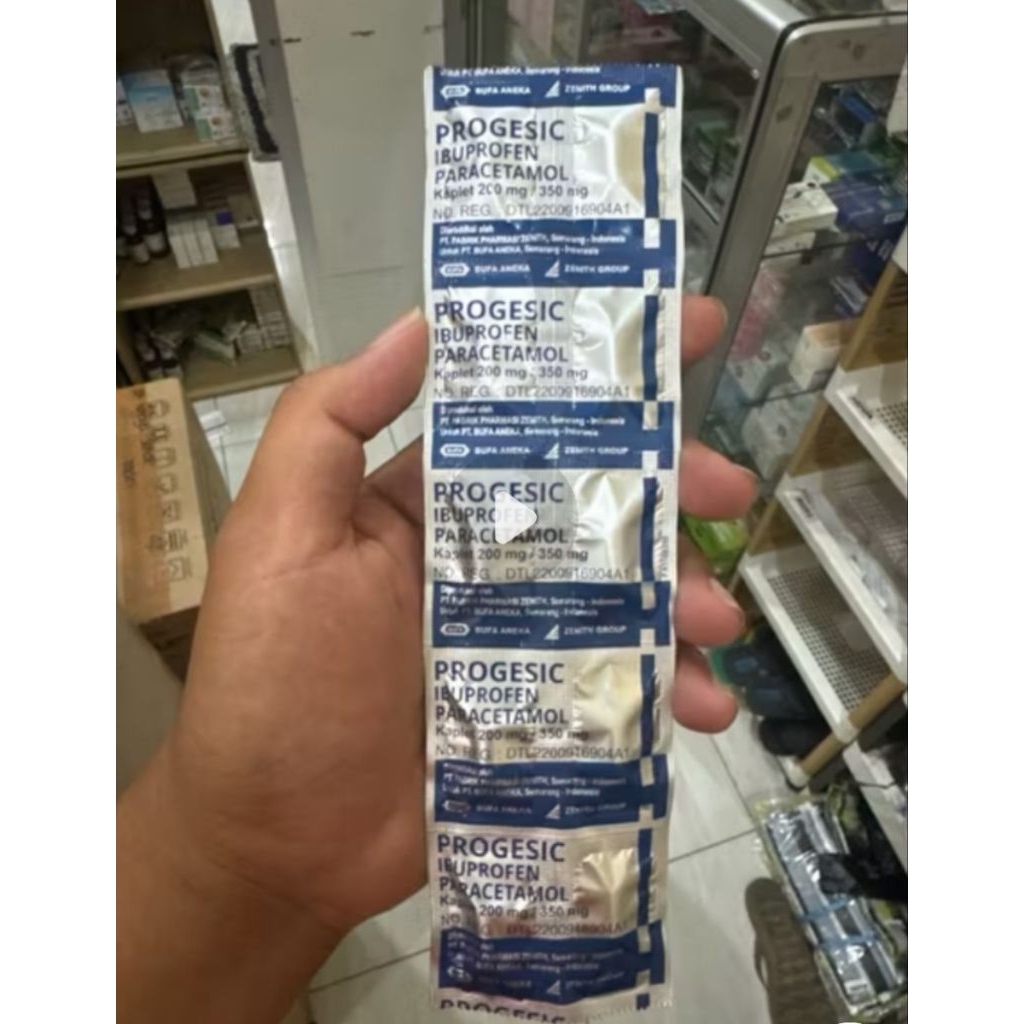 Progresic Paracetamol ibuprofen per strip