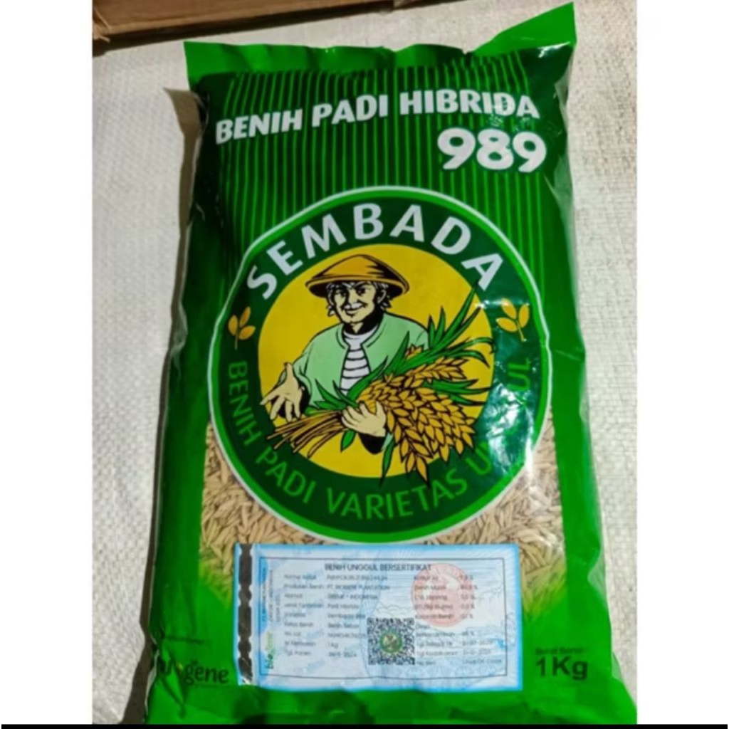 Benih Padi Hibrida Sembada 989 5kg COD gratis ongkir original