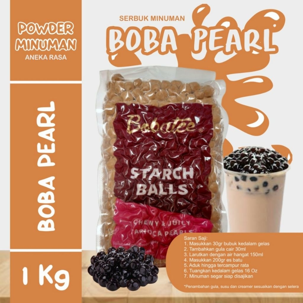 Topping Boba Instan Tapioka Pearl Boba Pearl Bubble Boba Brown Sugar