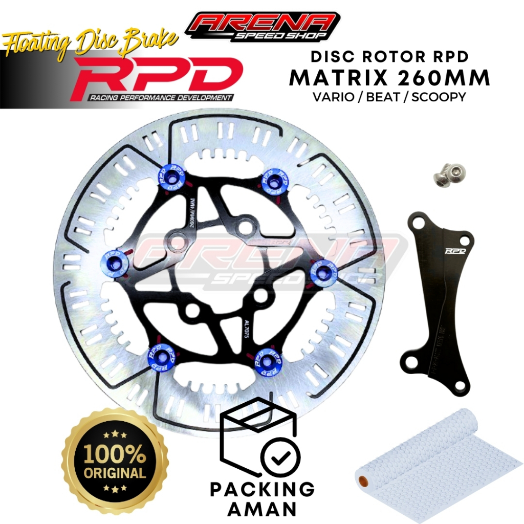 RPD Disc Rotor Matrix 260MM Vario - Piringan Cakram Lebar 260 4 Hole Vario 150 Beat Scoopy Original