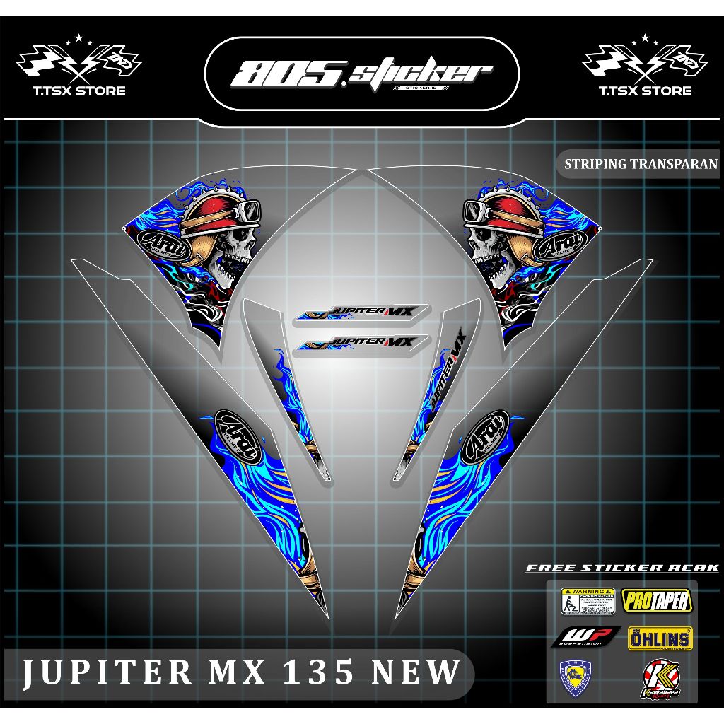 STRIPING TRANSPARAN JUPITER MX 135 NEW/STIKER MX NEW/NJMX/STRIPING STIKER MX 135 TRANSPARAN