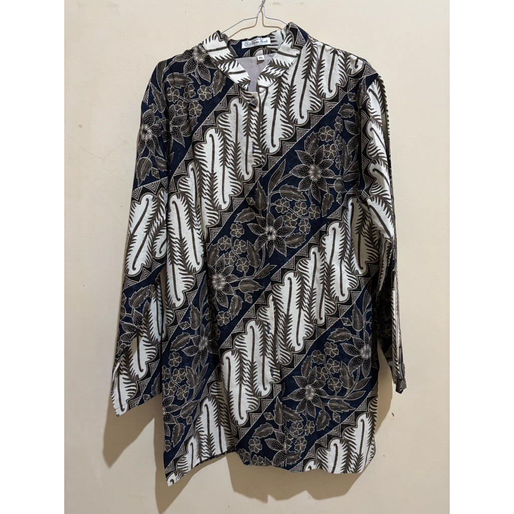 [PRELOVED] Atasan Batik Wanita Lengan Panjang Batik Kantor Kerja Formal Elegan