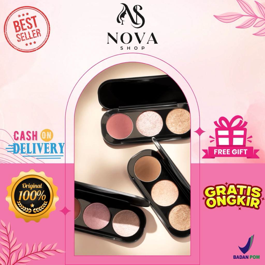 FOCALLURE FACE BLUSH AND HIGHLIGHTER PALETTE