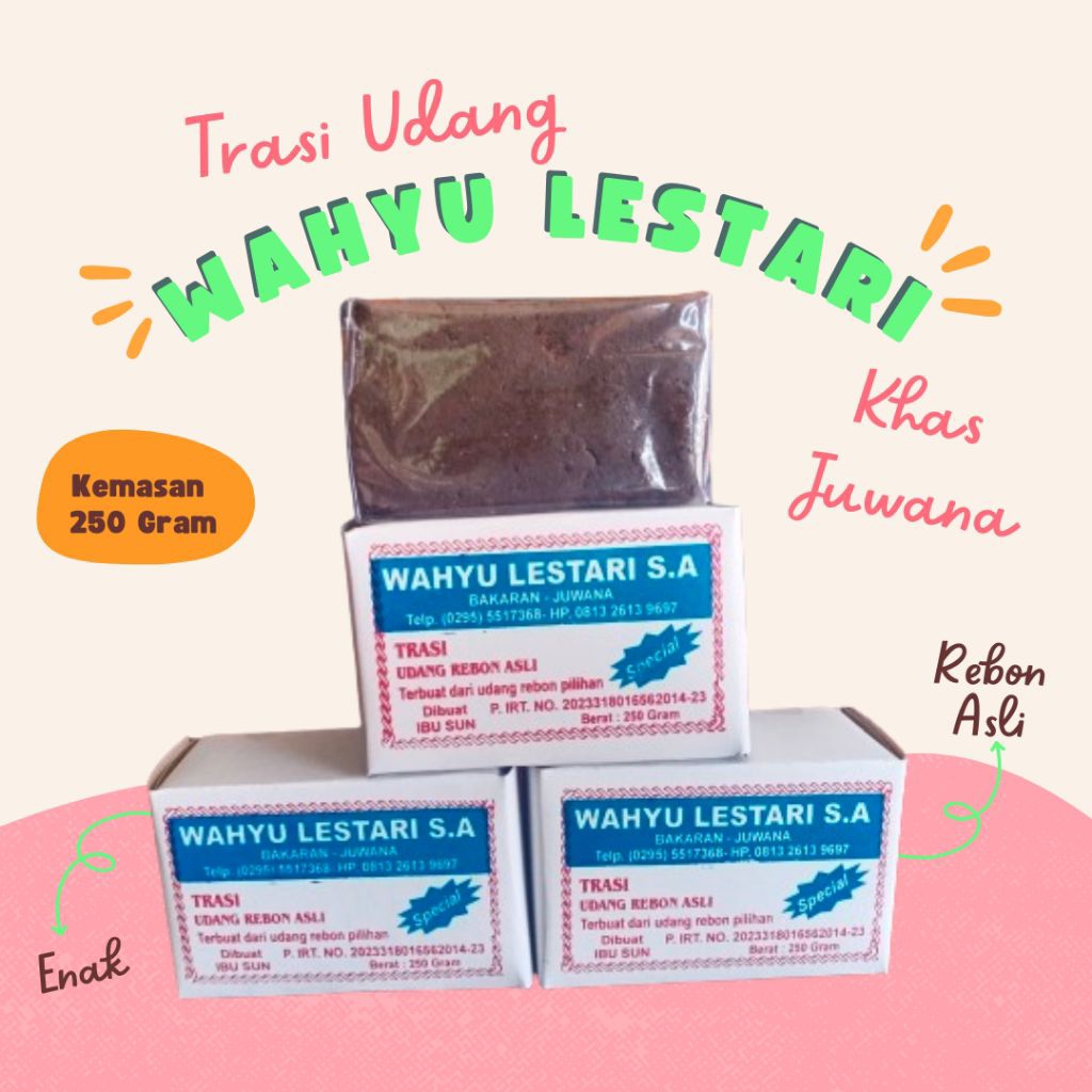 Terasi/Trasi Udang Rebon Asli Juwana Pati "Wahyu Lestari"