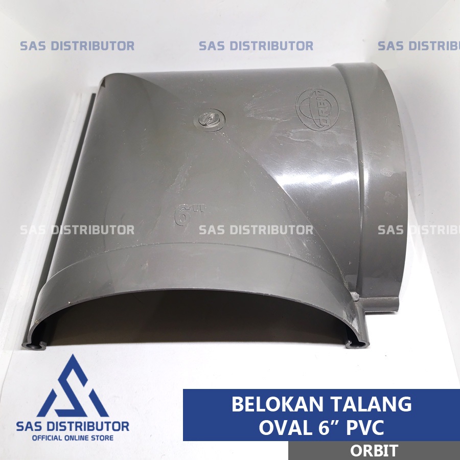 Oval Belokan Talang 6" inch PVC Orbit / Siku L Belokan Setengah Lingkaran 6" / Belokan Talang Oval 6