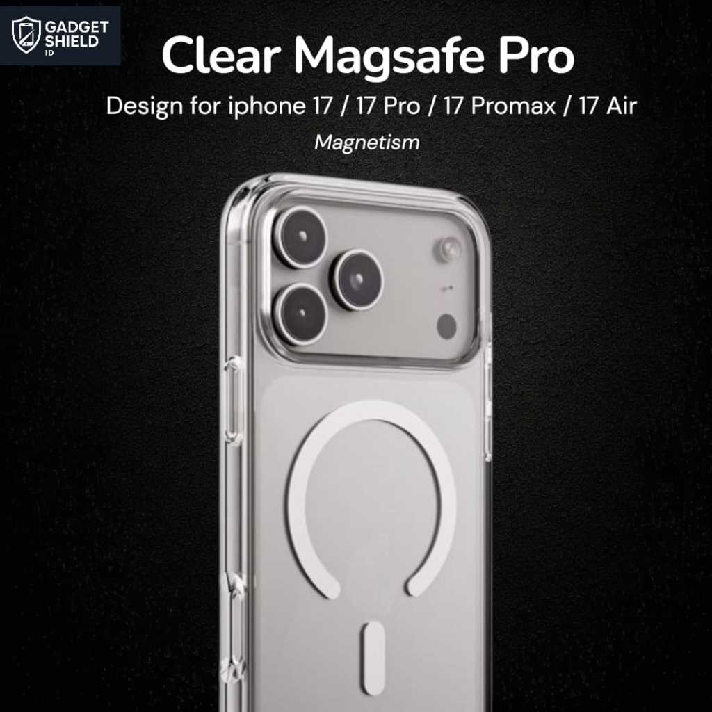 Clear Magsafe Pro Iphone 17 / 17 Pro / 17 Promax / 17 Air - Anti Yellow - Slim Design - Shockproof P