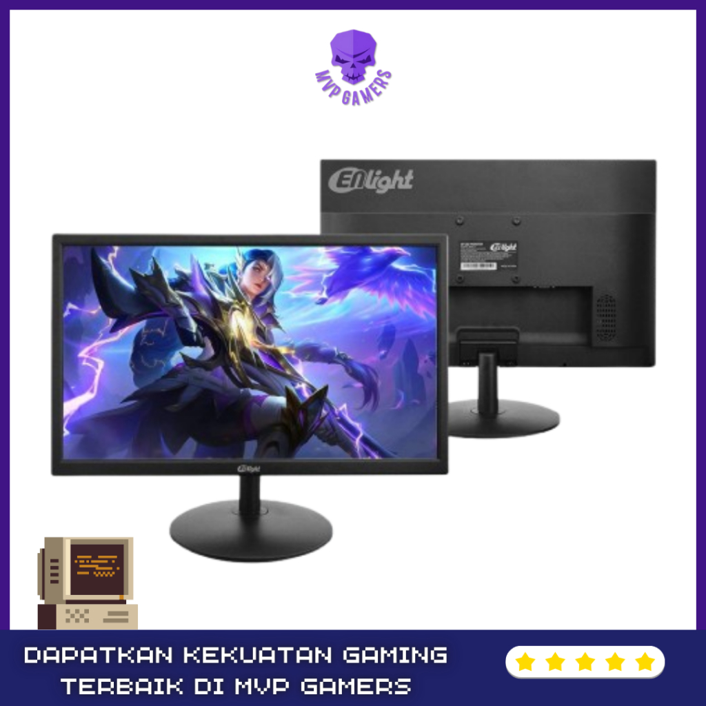 Monitor Enlight 20 Inch 20ENL-B I LED HD+ 75Hz Refresh Rate Monitor PC Komputer HDMI VGA Layar 20"