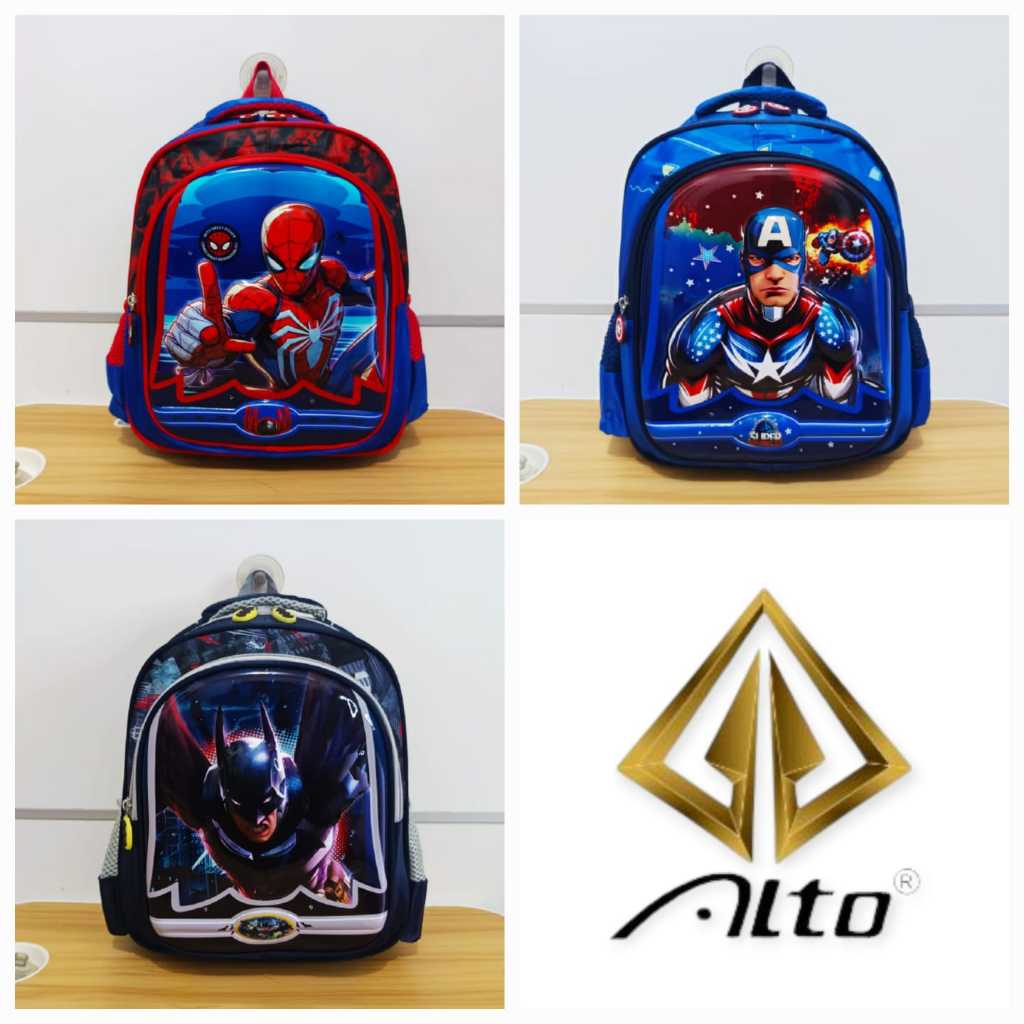 Tas Ransel Sekolah Anak Laki Laki/Cowok TK Alto Tas Karakter Tas Gendong/Punggung