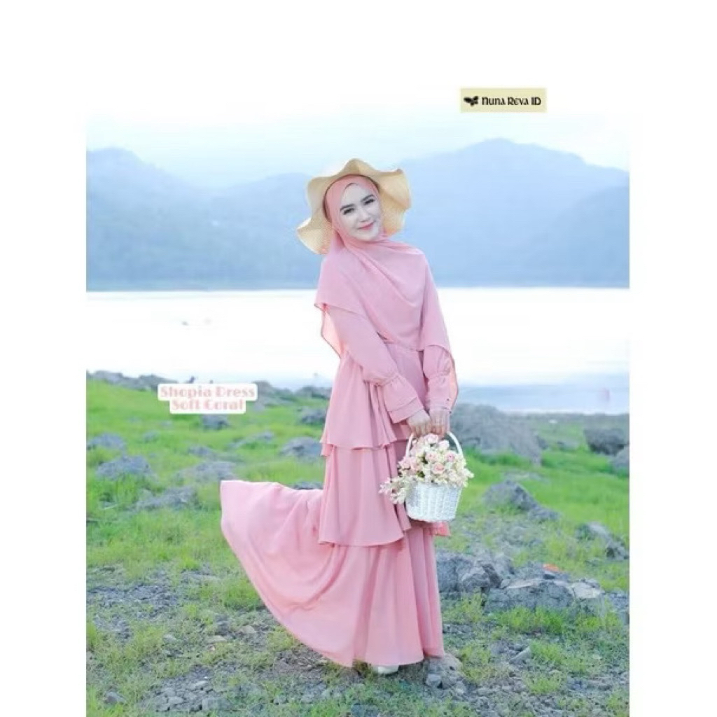 SOPHIA DRESS By NUNA REVA ID - DRESS MUSLIM BRAND PRELOVED - NUNA REVA ID PRELOVED - GAMIS BRAND PRE