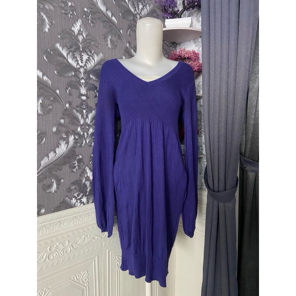 Prelove Atasan Rajut Wanita Ungu Cantik